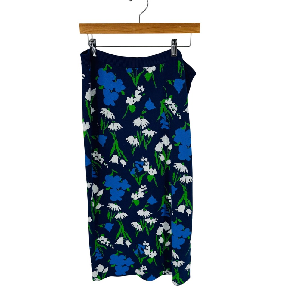 Kate Spade New York x‎ Target Collab Floral Knit Midi Skirt Size L Garden Preppy